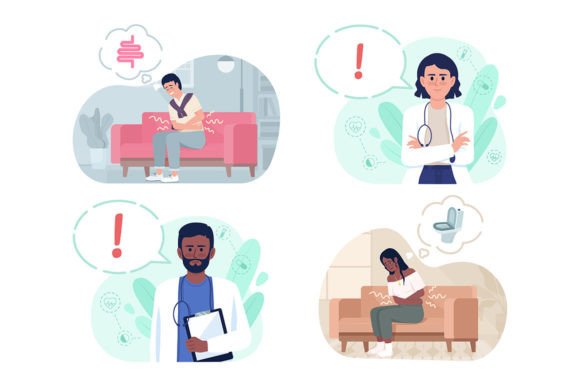 Abdominal Pain Treatment Illustrations: A Designer’s Asset Review