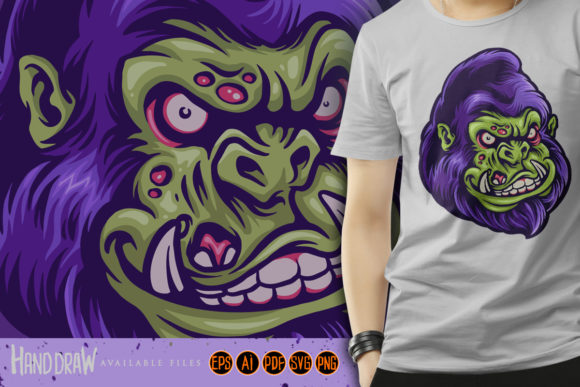 Angry Gorilla Monster Illustrations SVG