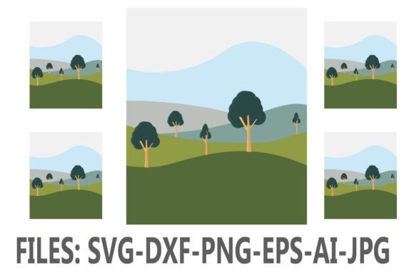 Clipart Landscape Design Illustrations for Crafters
