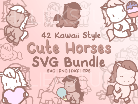 Cute Horses SVG Illustrations: A Designer's Review for Embroidery Projects