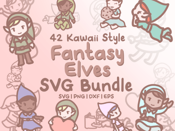 Fantasy Elves SVG Illustrations for Graphic Design