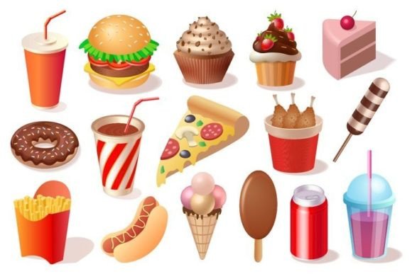 Fast Food Illustrations: Graphics for Small Business Branding
