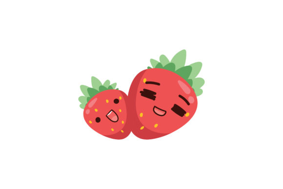 Fruit Kawai Desain Illustrations Vector
