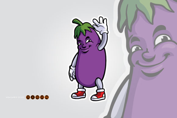 Funny Eggplant Logo Mascot Illustrations Review
