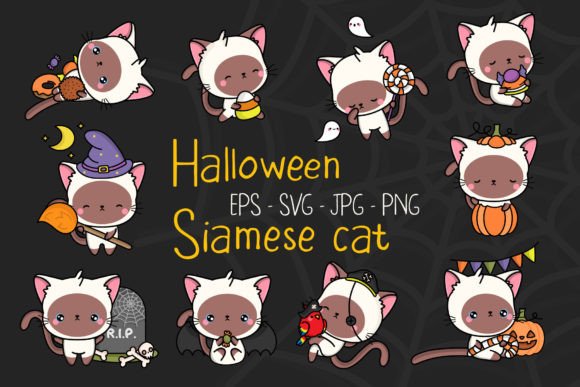 Funny Halloween Cat Illustrations: Graphics for Engaging Blog Content
