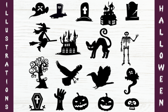 Halloween SVG Illustrations Set for Local Branding