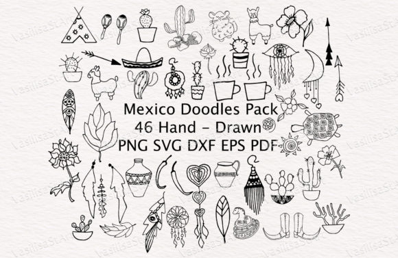 Hand-Drawn Mexico Illustrations Clipart: Graphics Review for Sellers