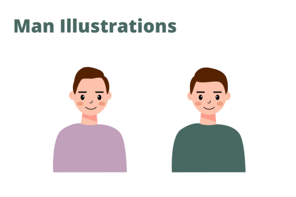 Man Face Character Illustrations & Graphics