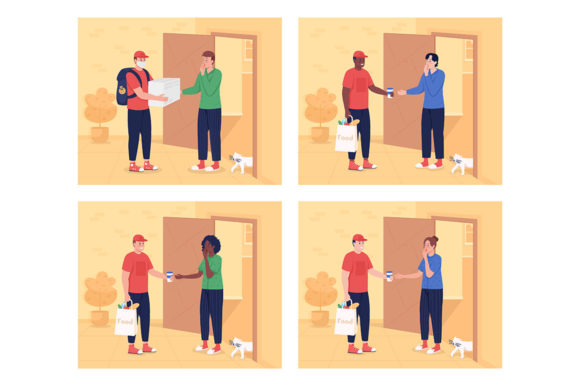 Morning Delivery to Door Graphics & Illustrations