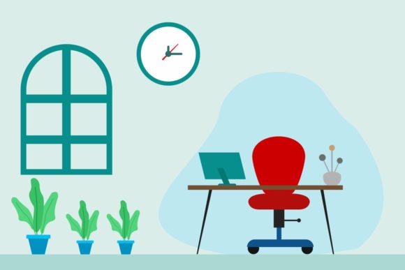 Office Illustrations Vector Design for Commercial Graphics