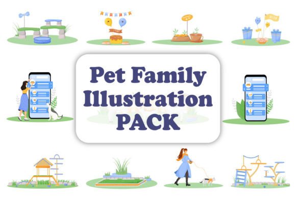 Pet Life Svg Color Vector Illustrations