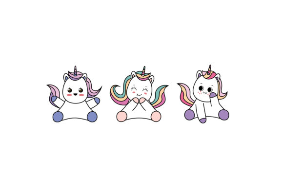Unicorn Kawaii Vector Illustrations Set Review