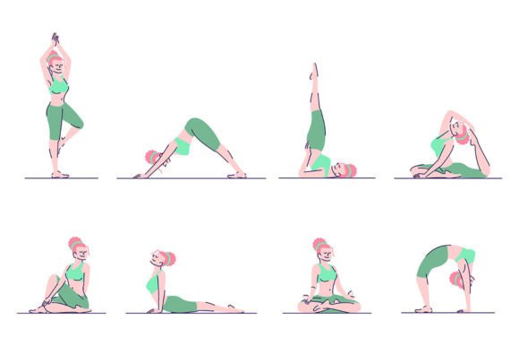 Yoga Practice SVG Vector Illustrations Review